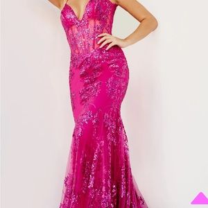 Jovani formal gown in berry, size 4